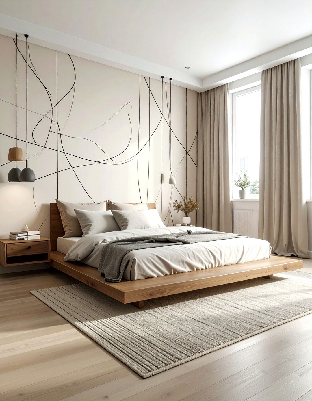 Minimalist line art wallpaper - 30 geometric wallpaper ideas