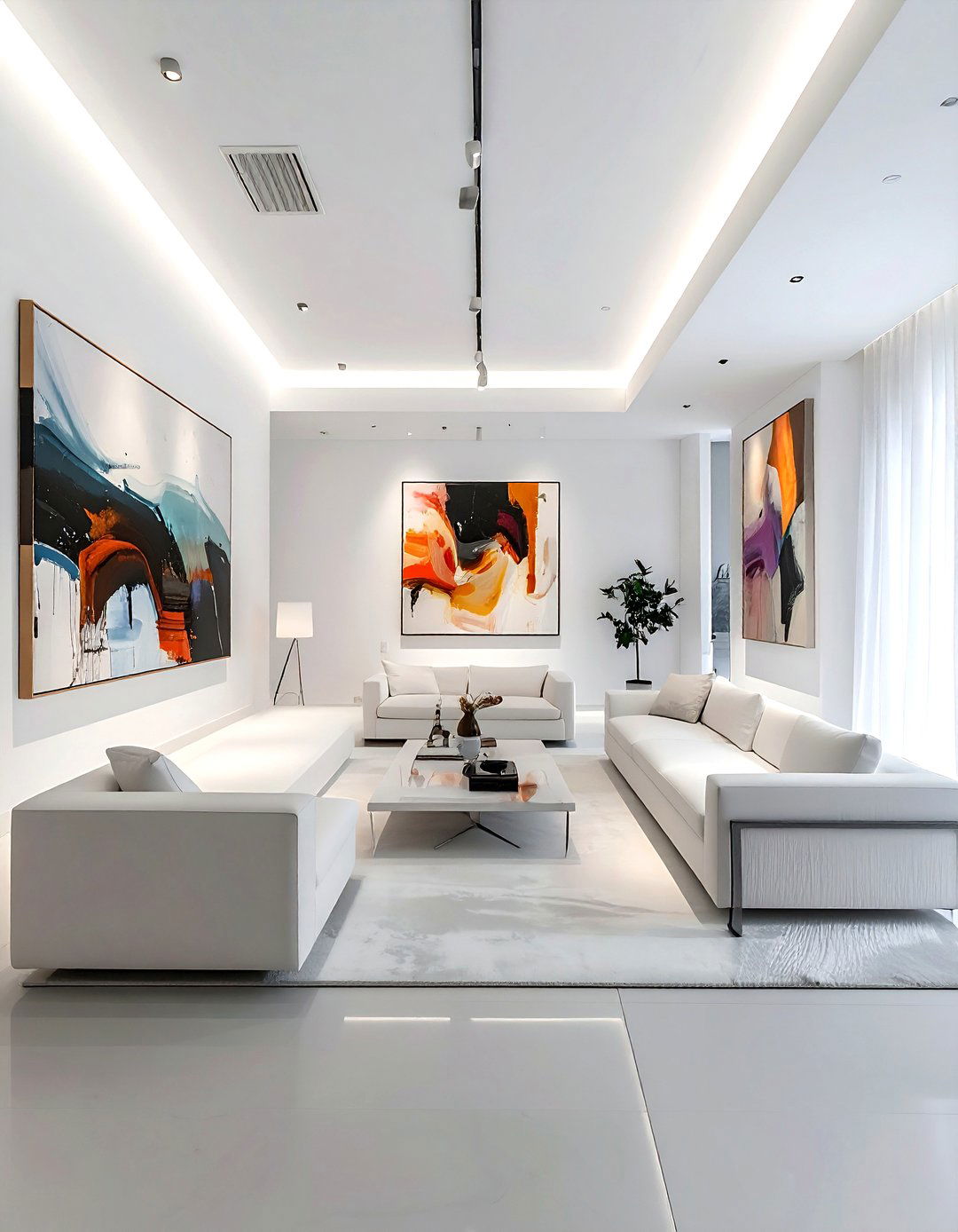 Minimalist living room art gallery - 30 minimalist white living room ideas