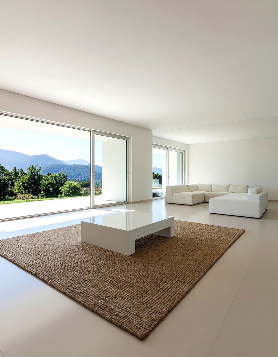 Minimalist living room with sliding glass doors - 30 oddly shaped living room ideas