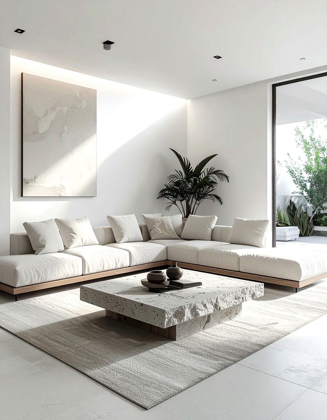 Minimalist lounge area - 30 living room hosting ideas