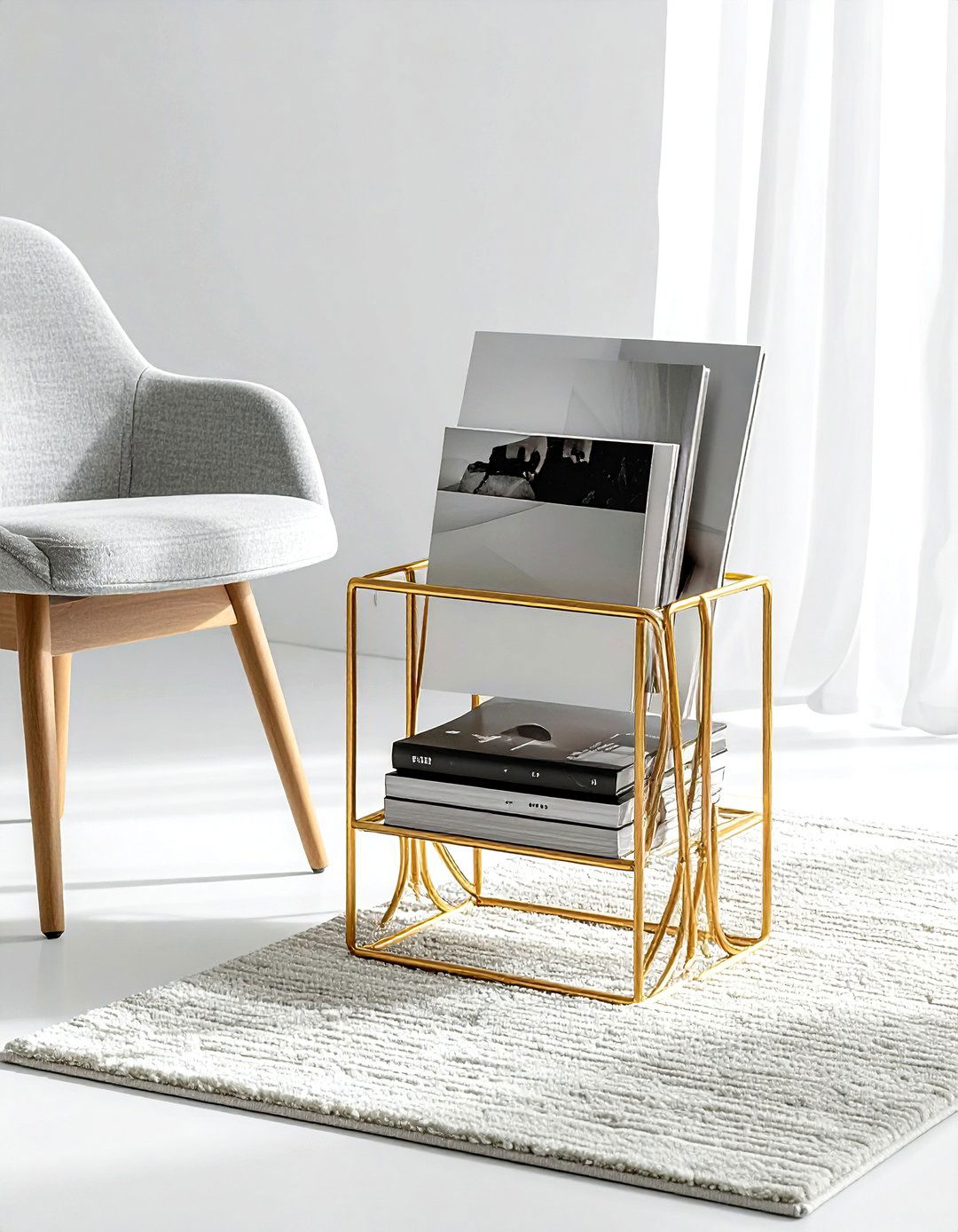 Minimalist magazine stand - 30 magazine decor ideas
