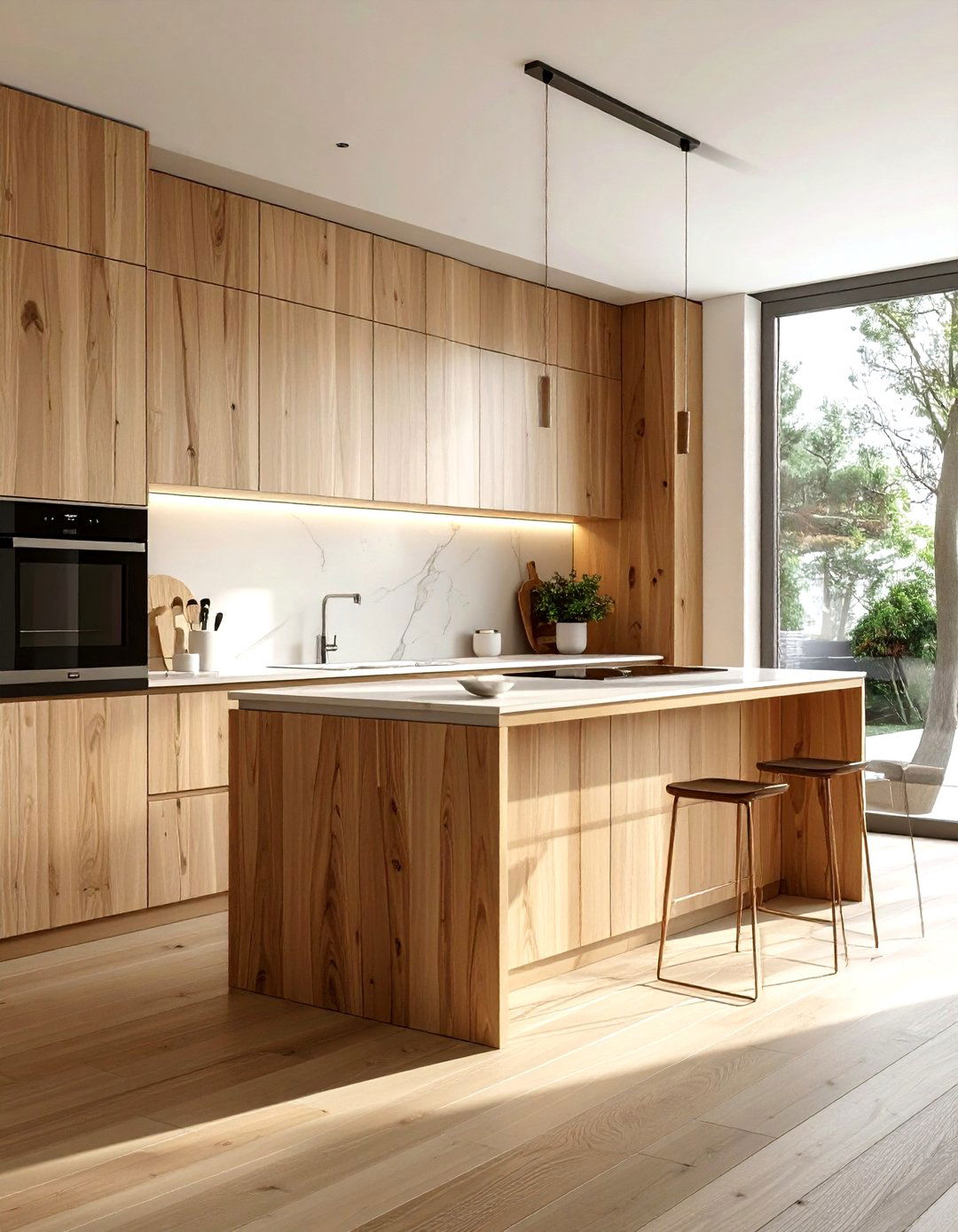 Minimalist maple kitchen - 30 maple kitchen cabinet ideas