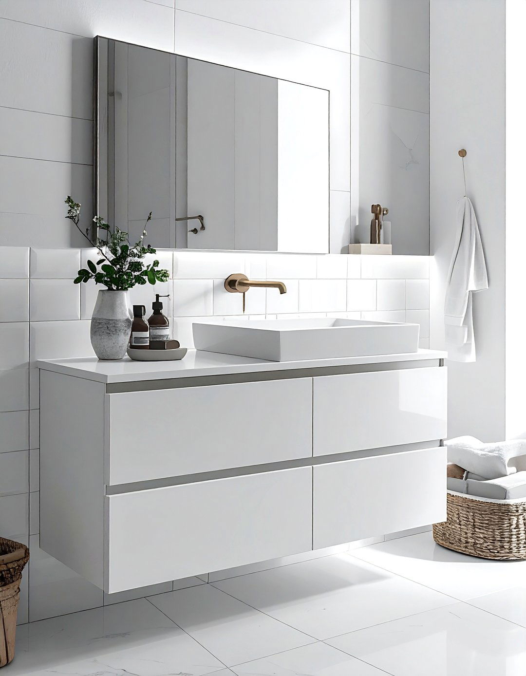 Minimalist medicine cabinet - 30 Nordic bathroom ideas