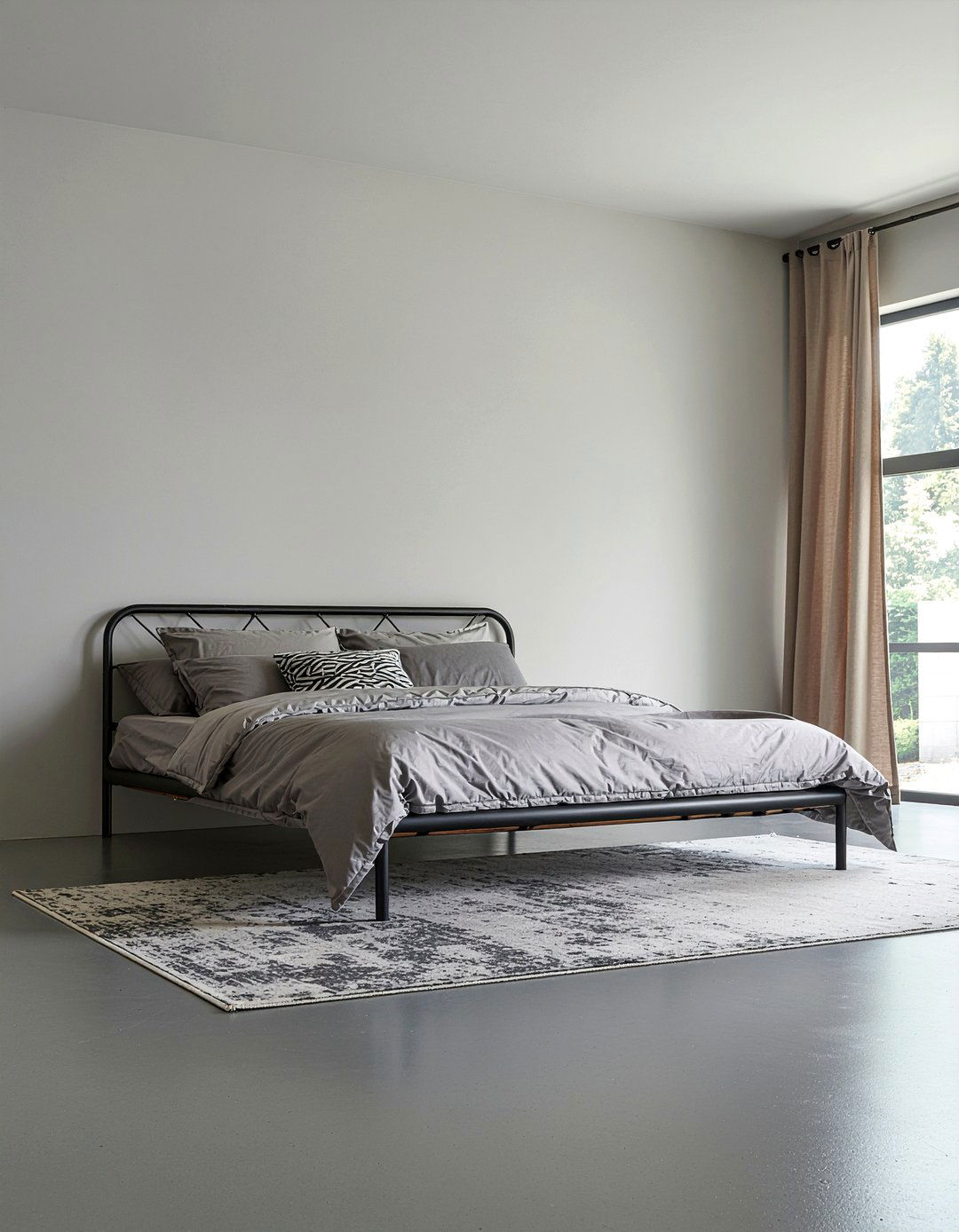 Minimalist metal bed - 30 bedroom bed frames