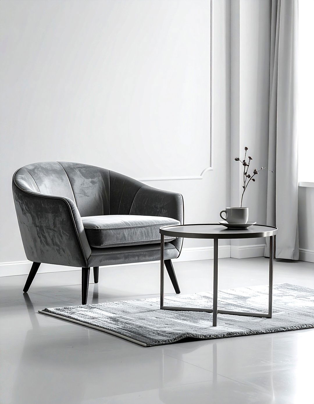 Minimalist metal side table - 30 living room black metal furniture ideas