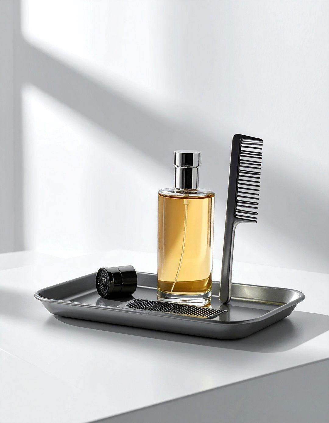 Minimalist metal tray - 30 vanity tray ideas