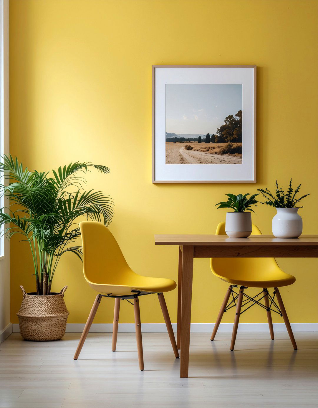 Minimalist mustard dining room - 30 mustard dining room ideas