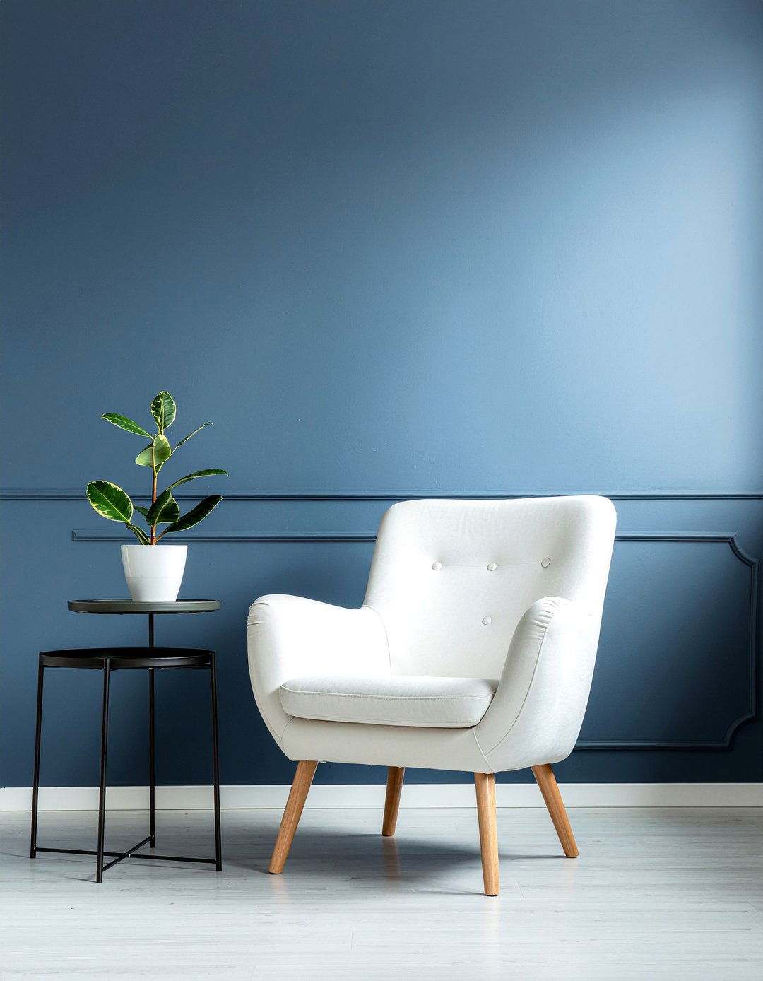 Minimalist navy living room - 30 living room navy walls