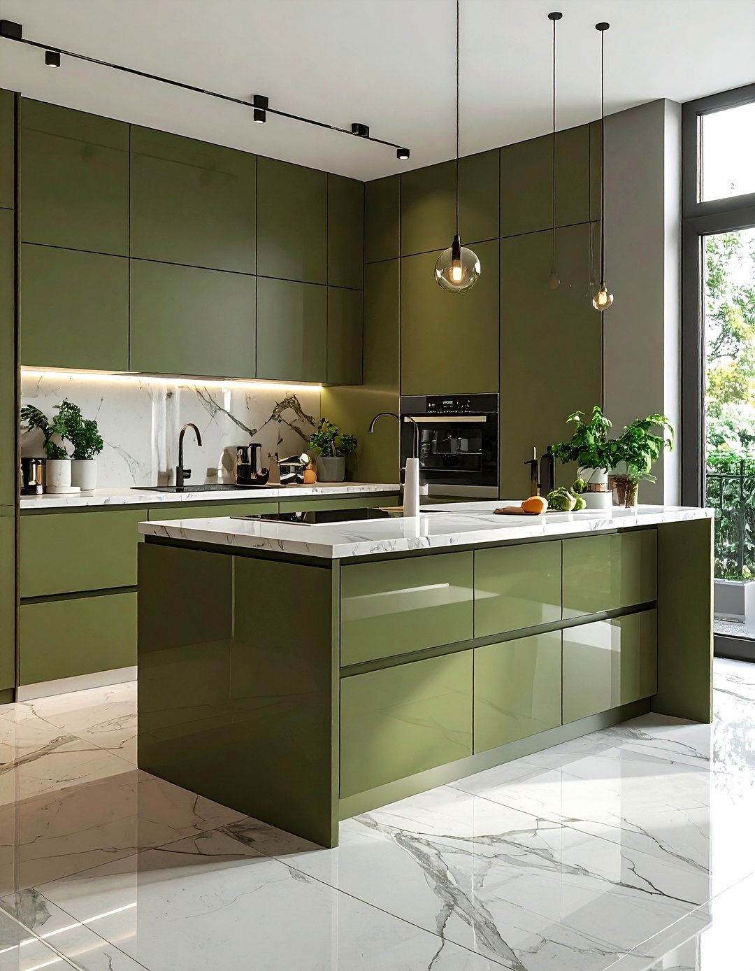 Minimalist olive green kitchen - 30 olive green kitchen ideas