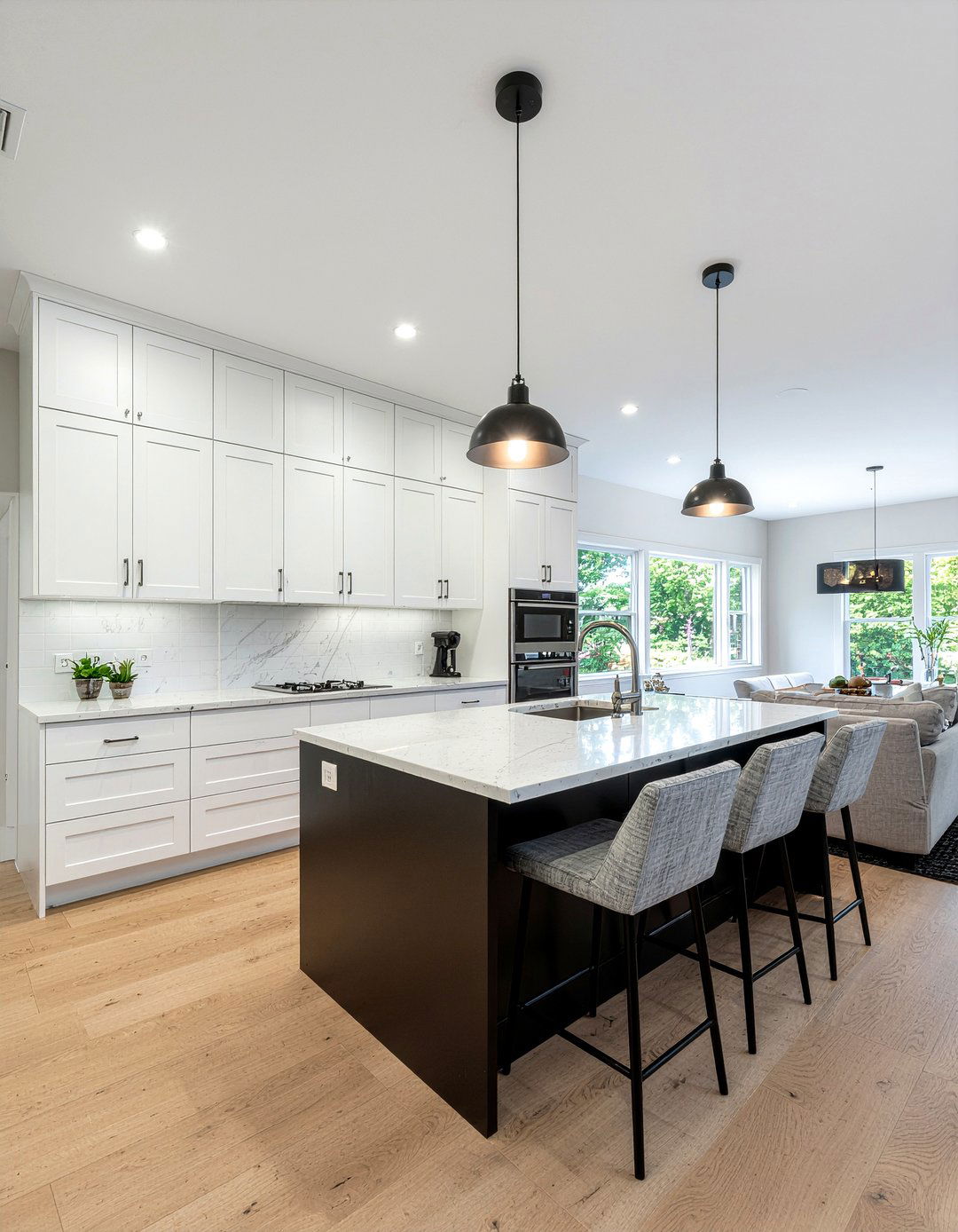 Minimalist open floor plan - 30 kitchen great room ideas