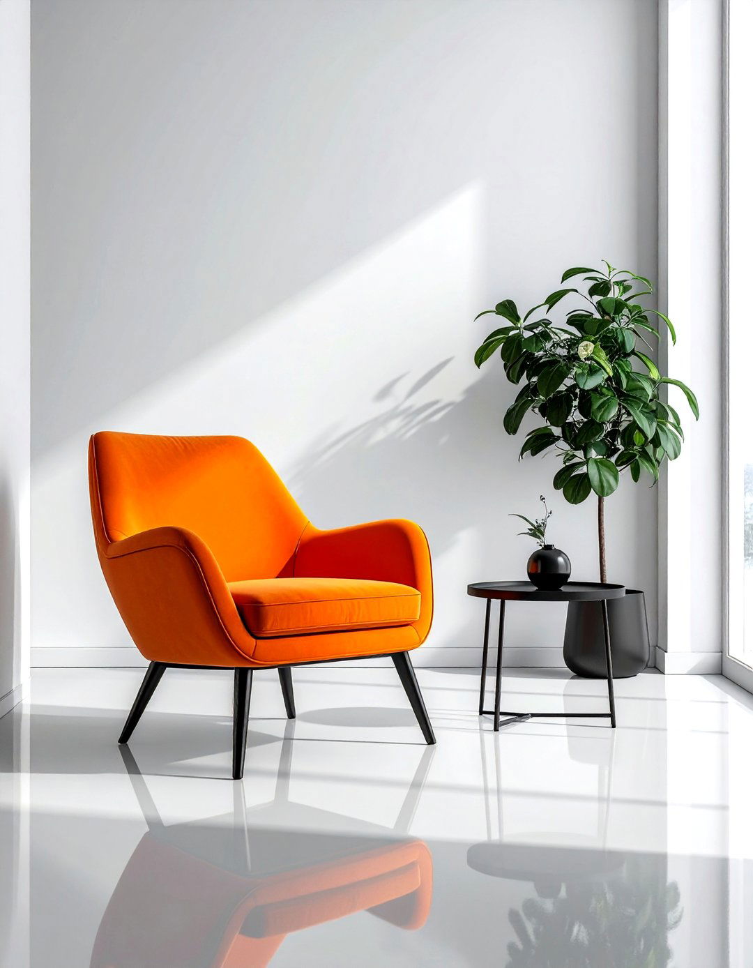 Minimalist orange decor - 30 orange living room decor ideas