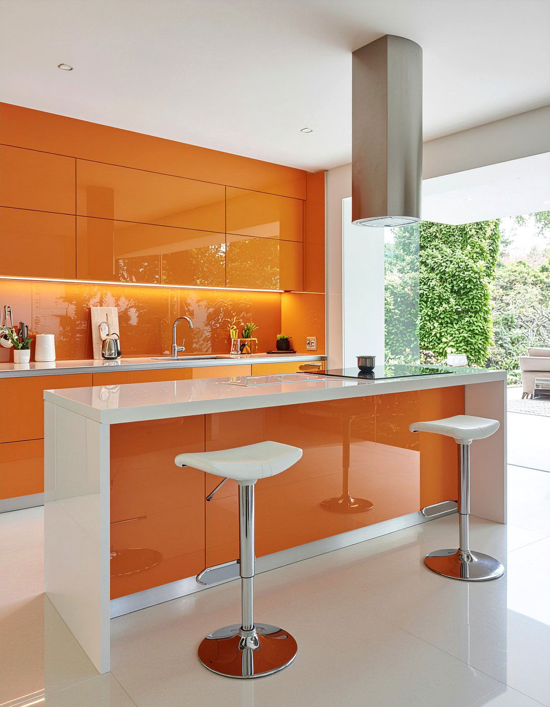 Minimalist orange kitchen - 30 orange kitchen ideas