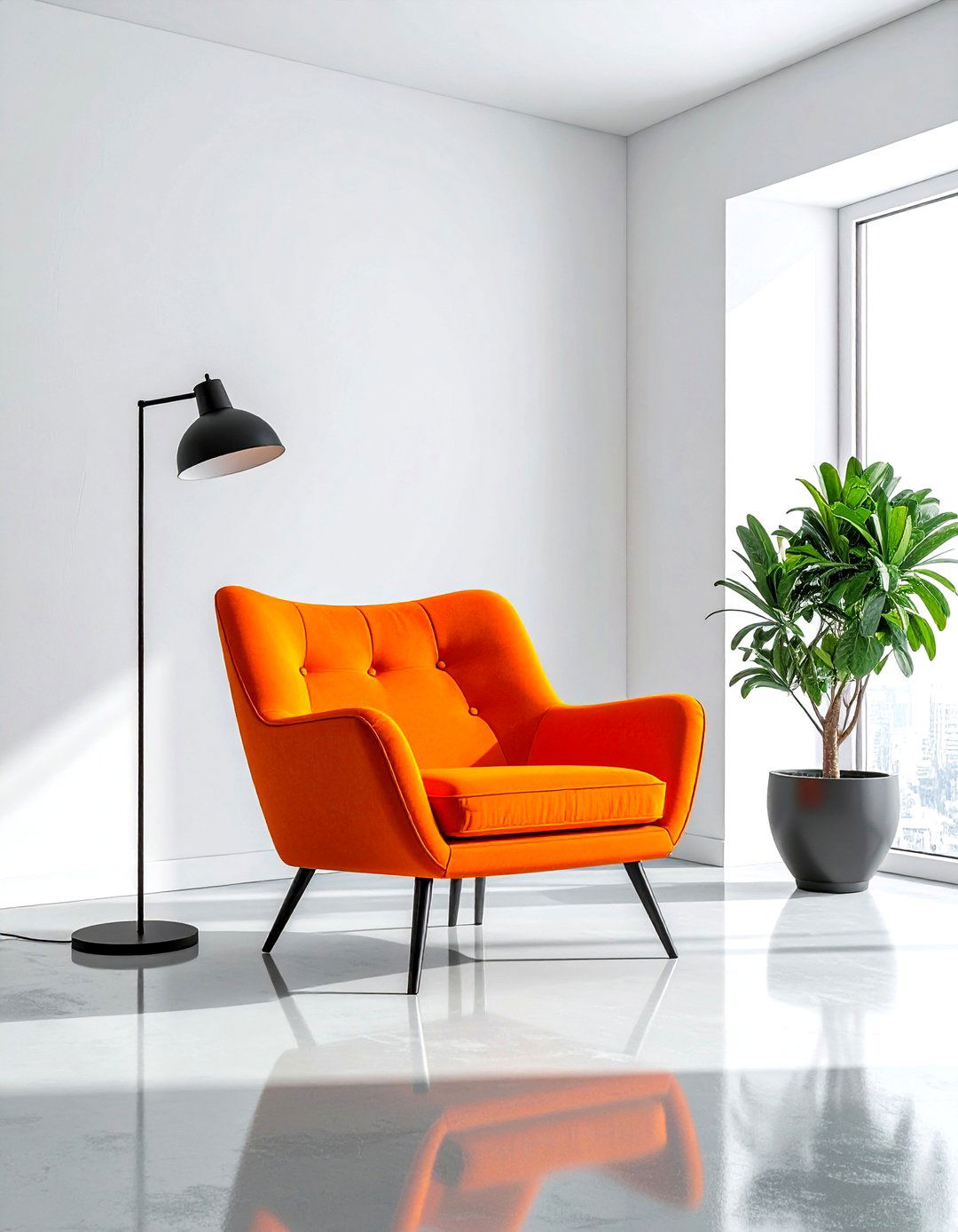 Minimalist orange living room - 30 bright orange living room ideas