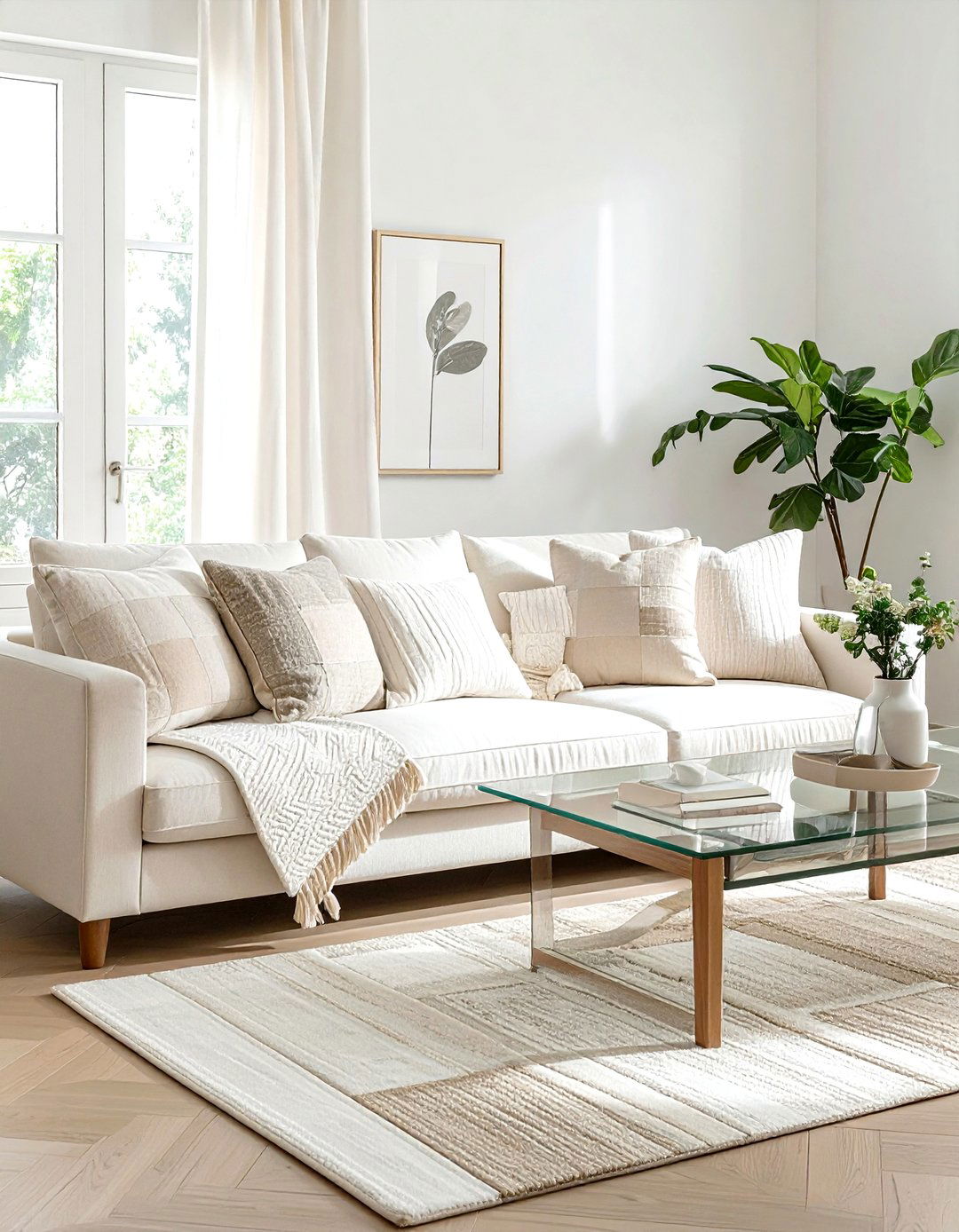 Minimalist patchwork accent living room - 30 patchwork living room ideas