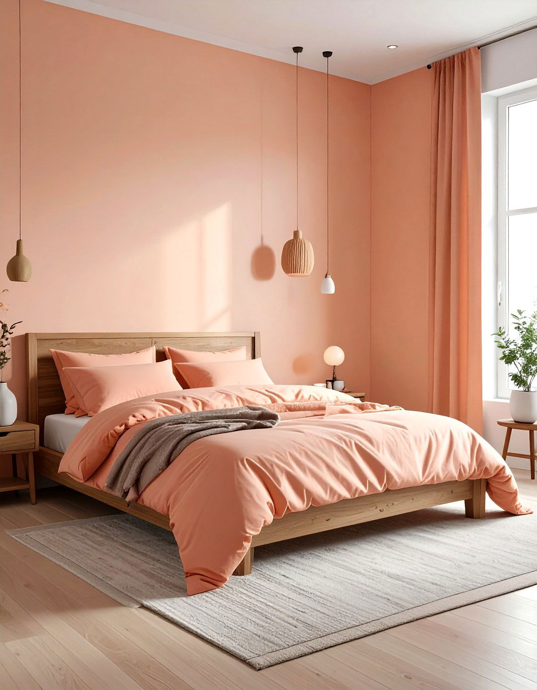 Minimalist peach bedroom - 30 peach bedroom ideas