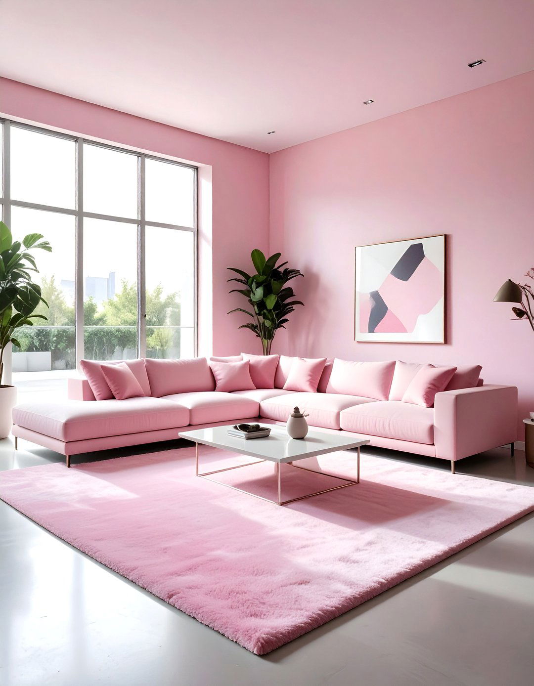 Minimalist pink living room - 30 pink living room ideas
