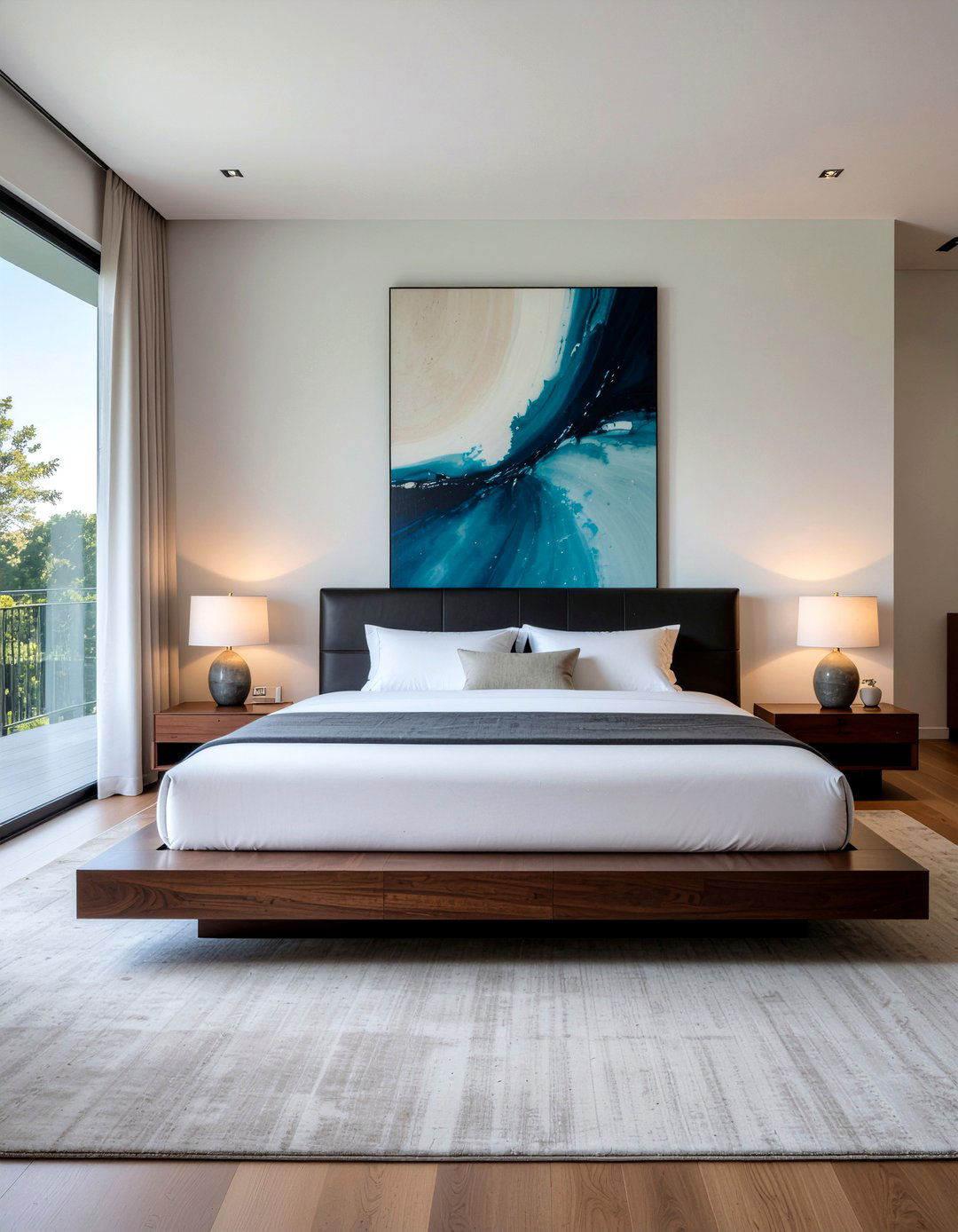 Minimalist platform bed - 30 Italian bedroom ideas