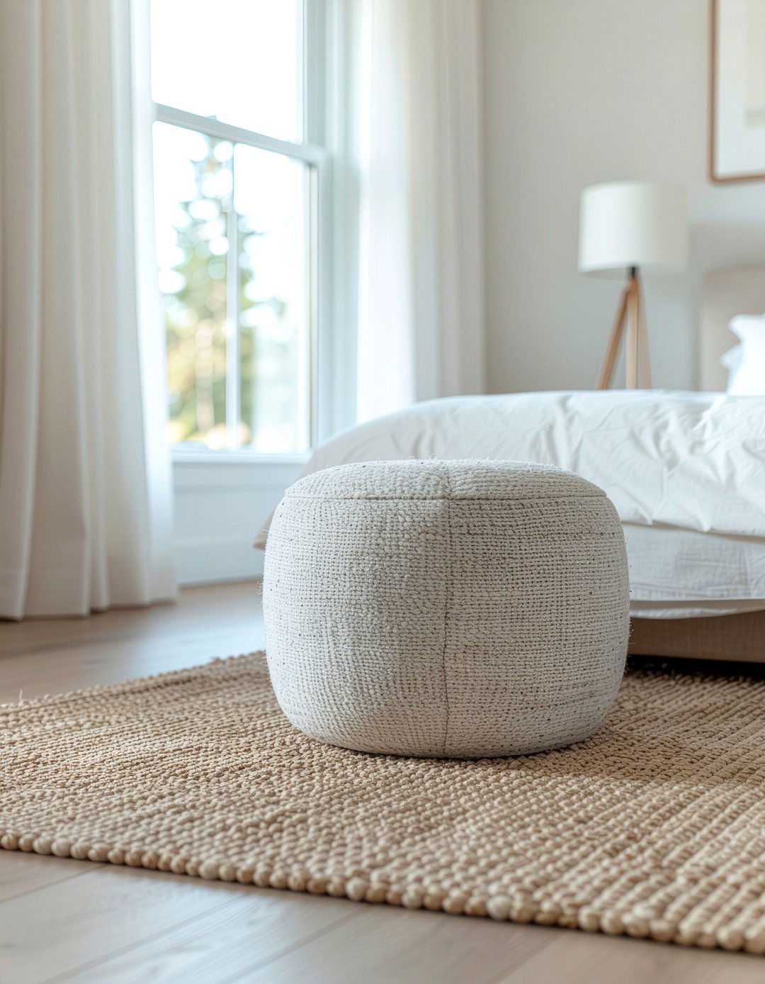 Minimalist pouf - 30 bedroom poufs