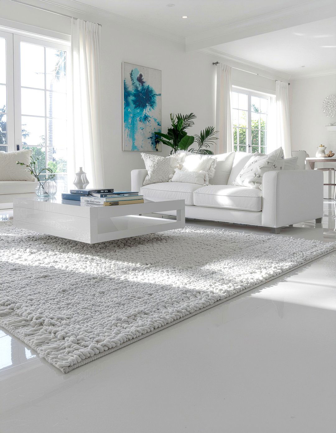 Minimalist rug layering - 30 living room rug layering ideas