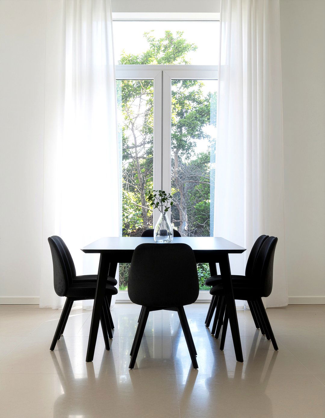 Minimalist sheer curtains - 30 sheer curtain dining room ideas