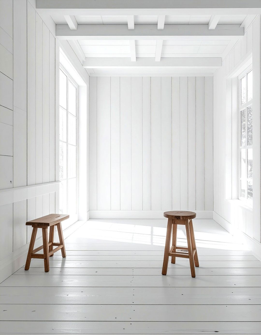 Minimalist shiplap studio - 30 shiplap wall ideas