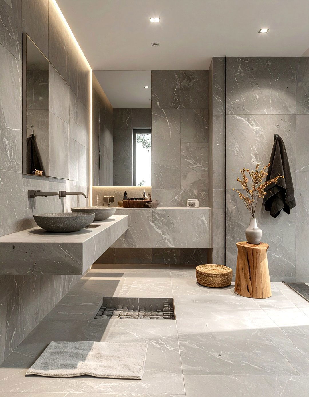 Minimalist stone bathroom - 30 celebrity bathroom ideas