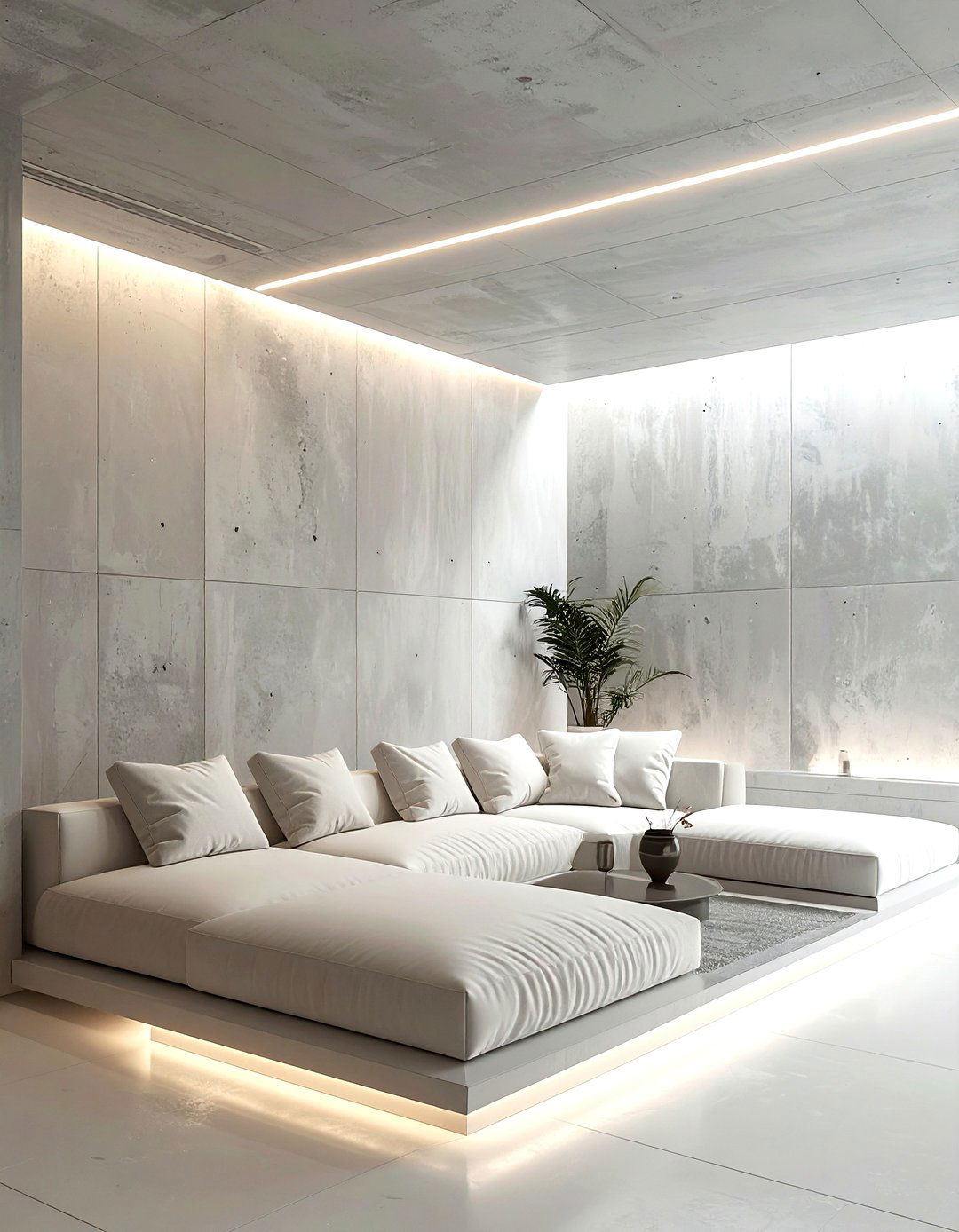 Minimalist sunken lounge - 30 living room sunken seating ideas