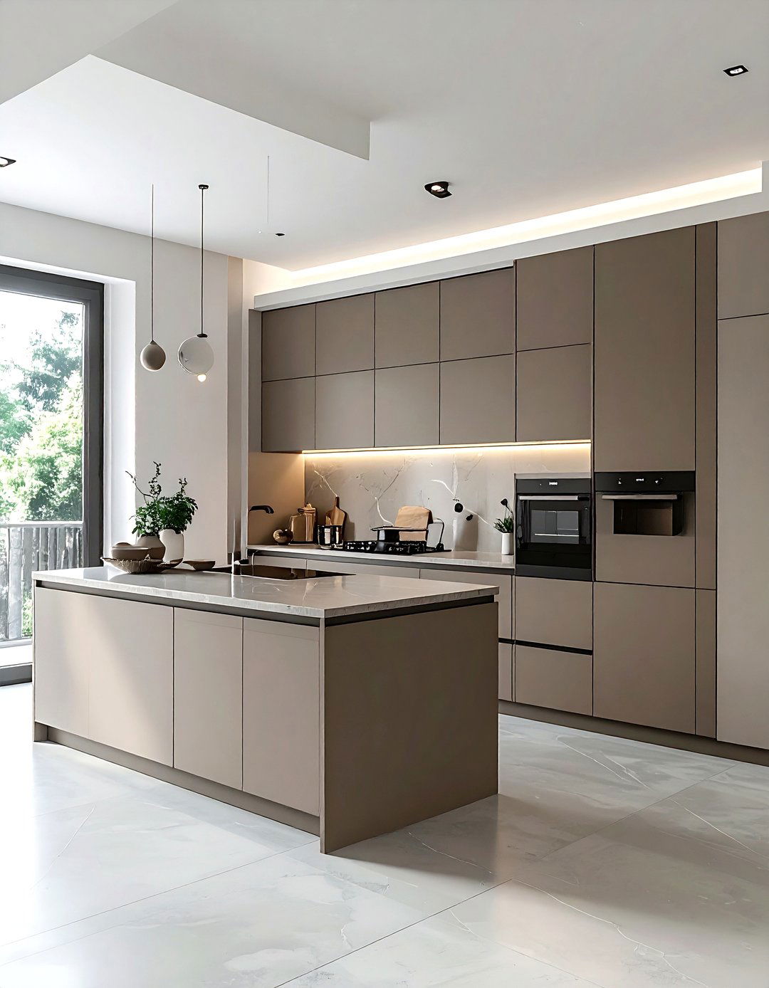 Minimalist taupe kitchen - 30 taupe kitchen ideas