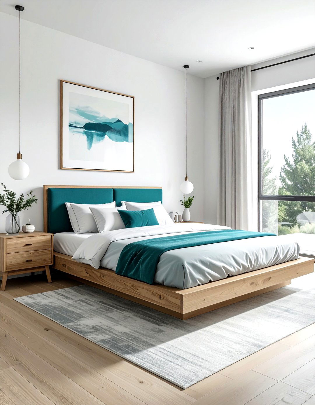 Minimalist teal farmhouse bedroom - 30 farmhouse teal bedroom ideas