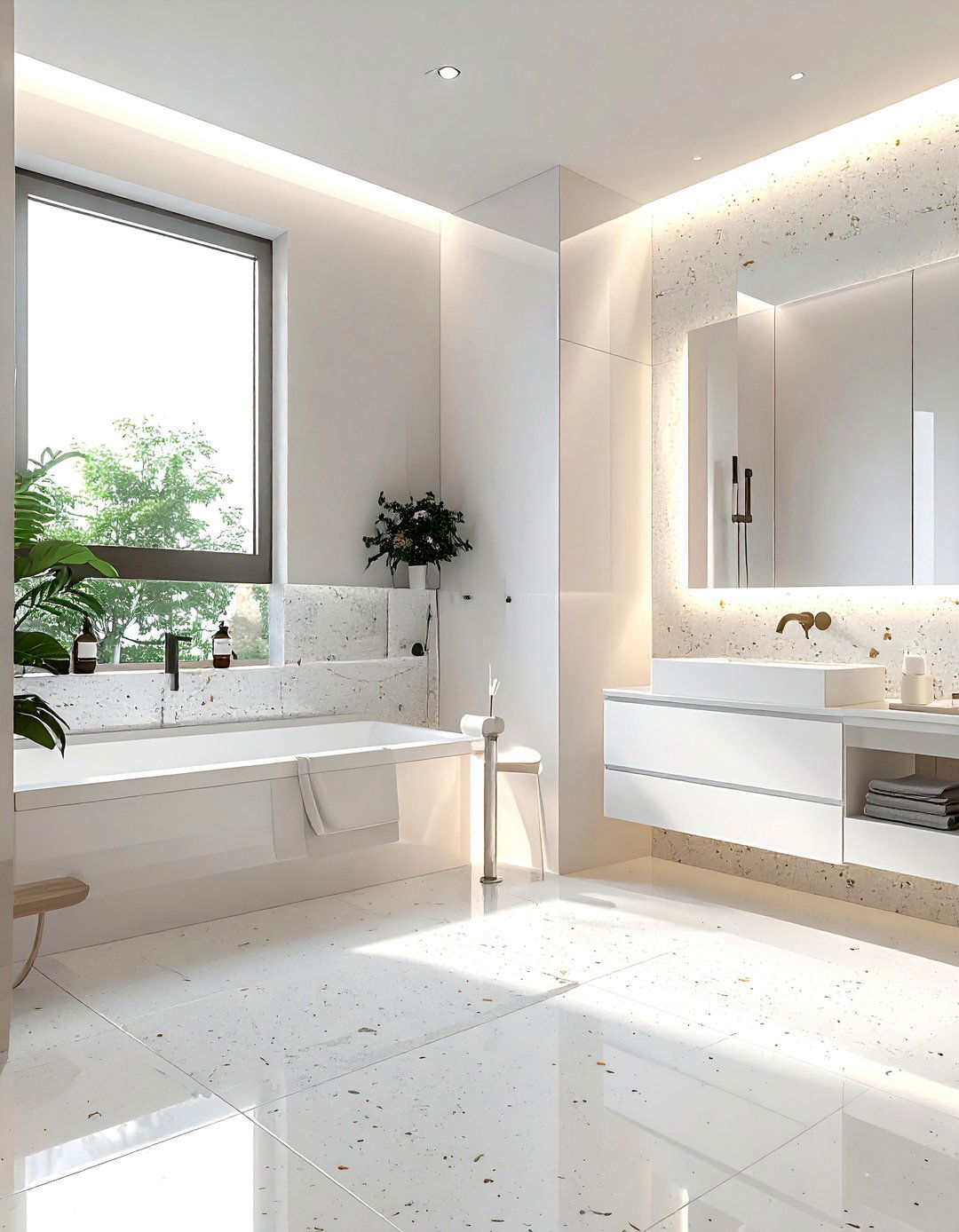 Minimalist terrazzo bathroom - 30 terrazzo tile bathroom ideas