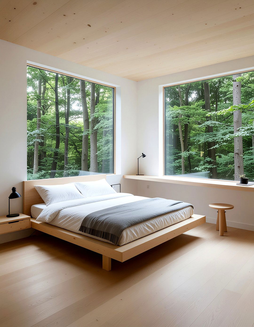 Minimalist treehouse room - 30 treehouse bedroom ideas