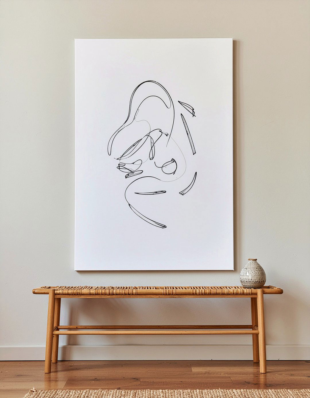 Minimalist wall art - 30 Korean living room ideas