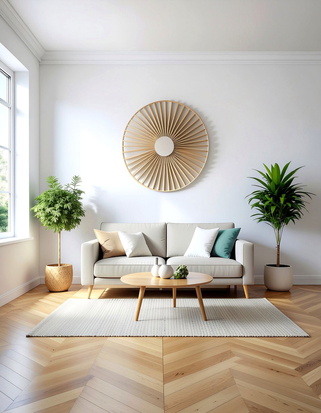 Minimalist wall rosette - 30 living room rosette ideas
