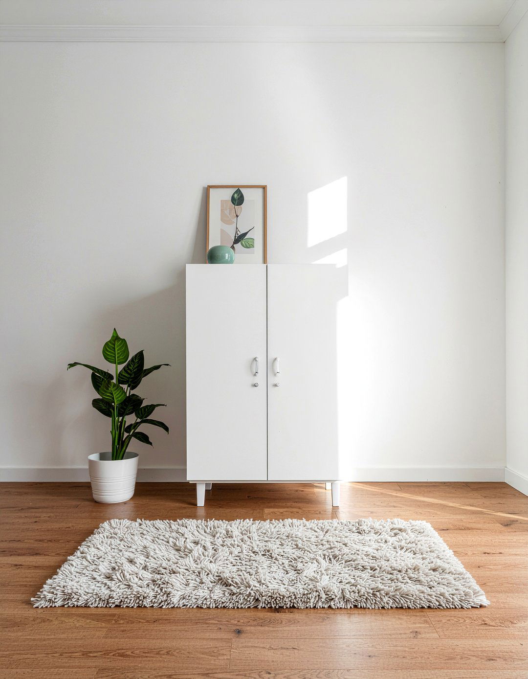 Minimalist white armoire - 30 bedroom armoires