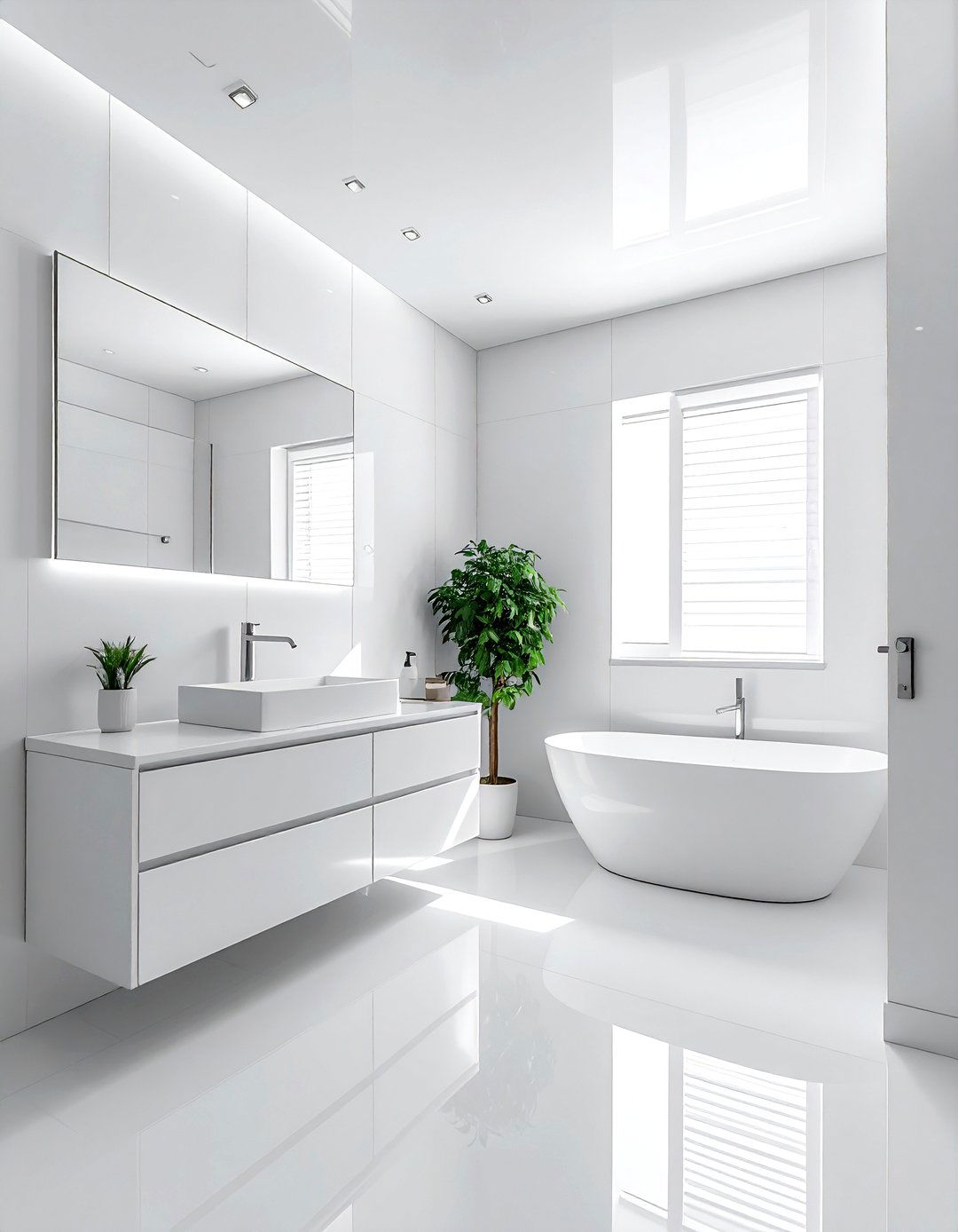 Minimalist white bathroom - 30 Waterworks bathroom ideas