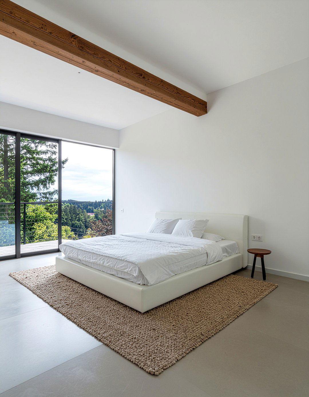 Minimalist white bedroom - 30 high ceiling bedroom ideas