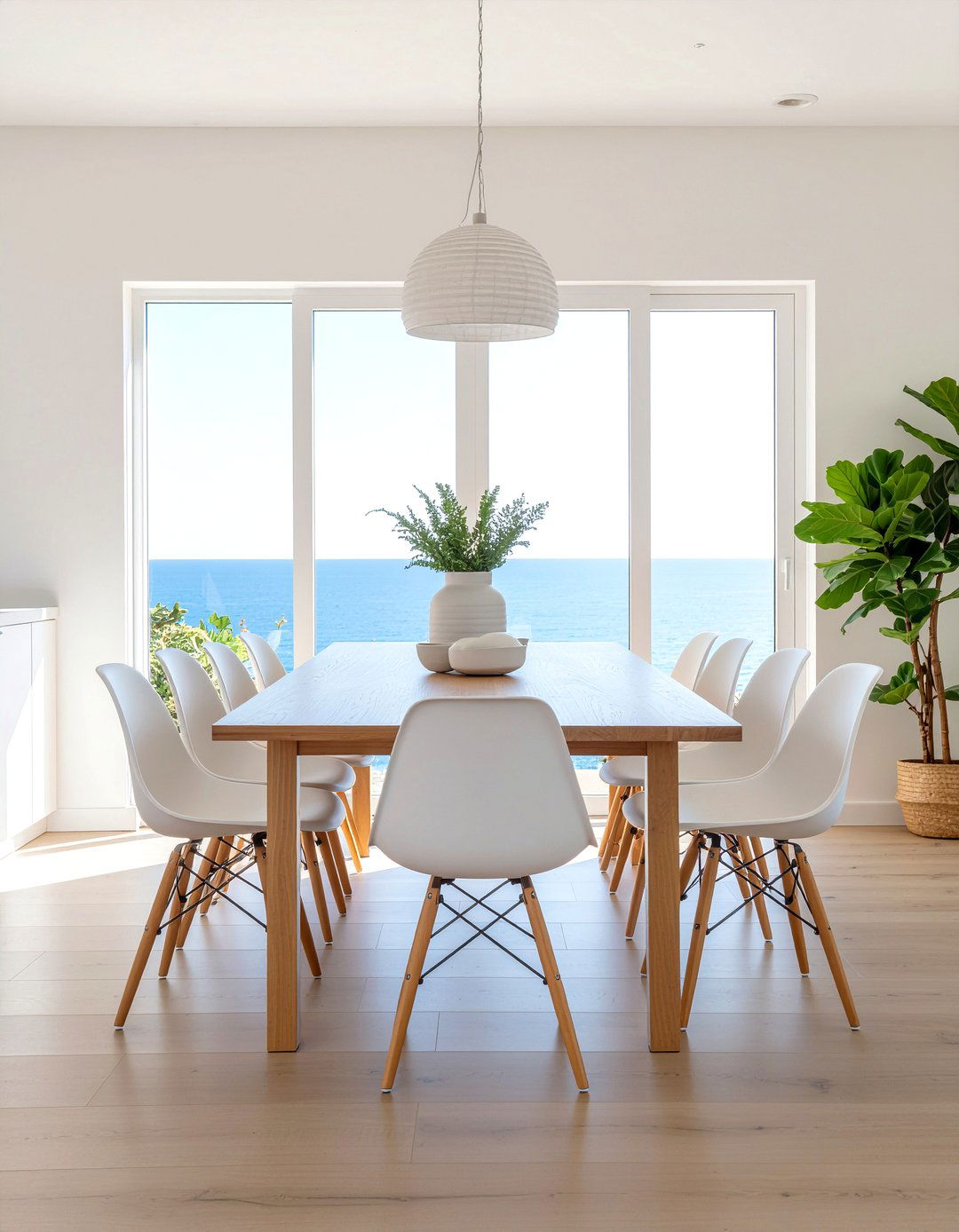 Minimalist white dining room - 30 Argentine dining room ideas