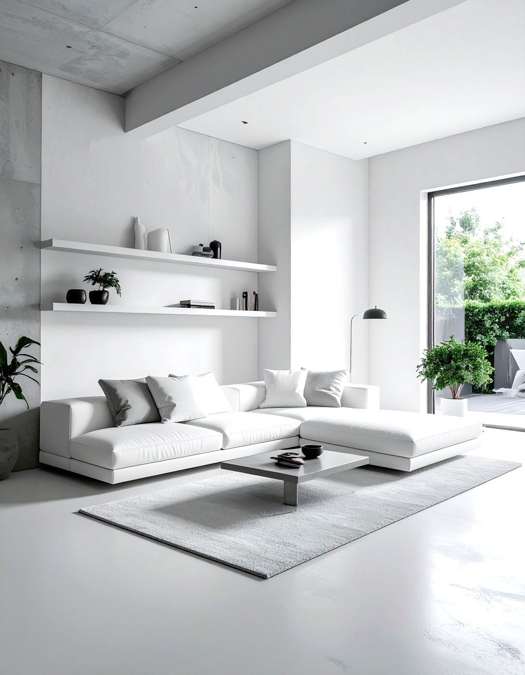 Minimalist white living room - 30 white and white living room ideas
