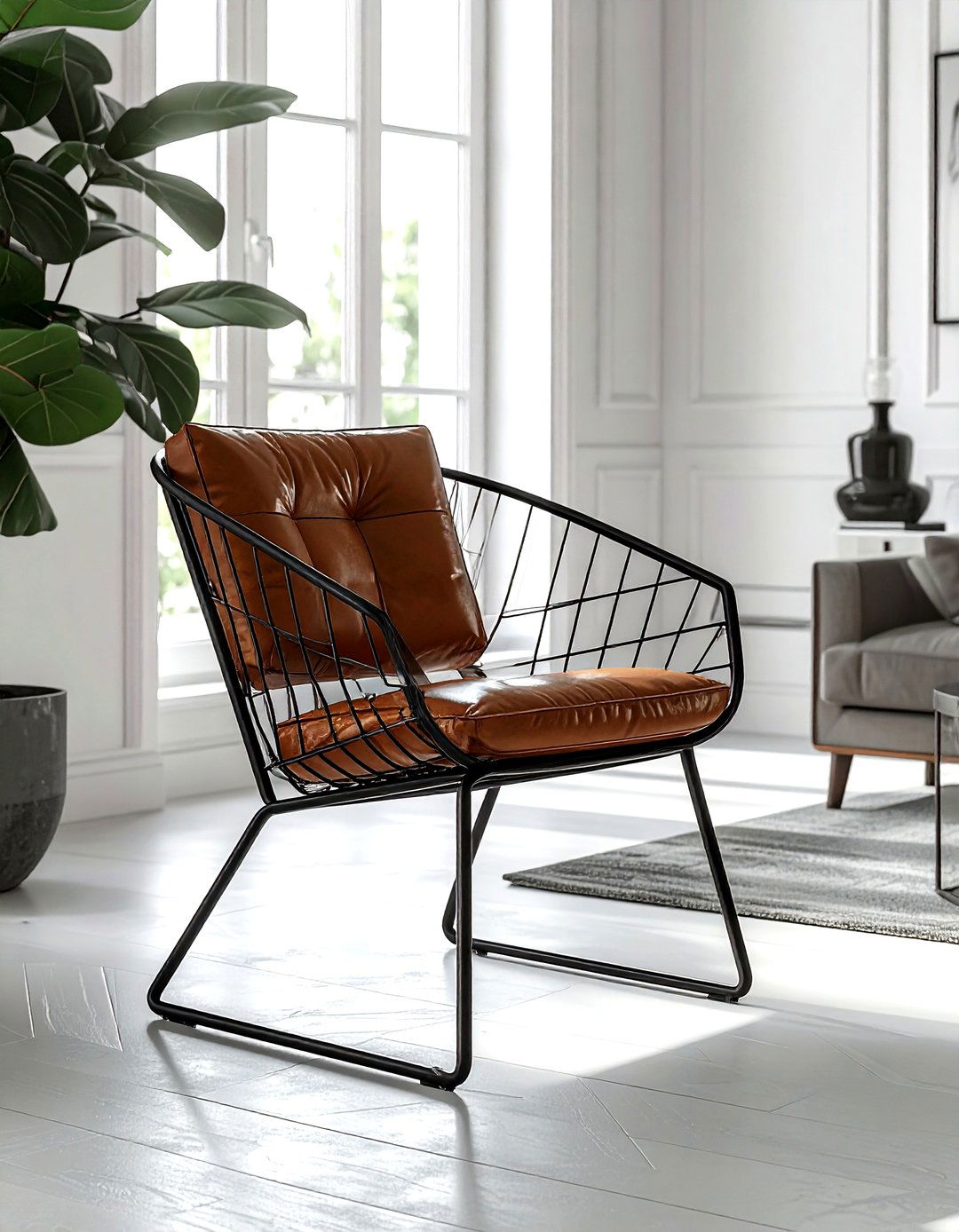Minimalist wire chair - 30 living room side chair ideas