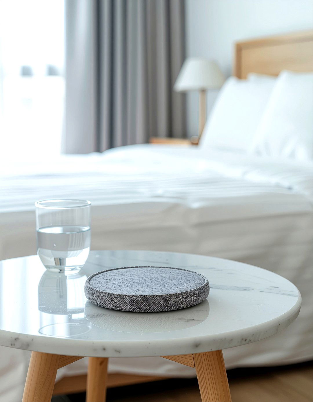 Minimalist wireless charging pad - 30 bedroom charging stations