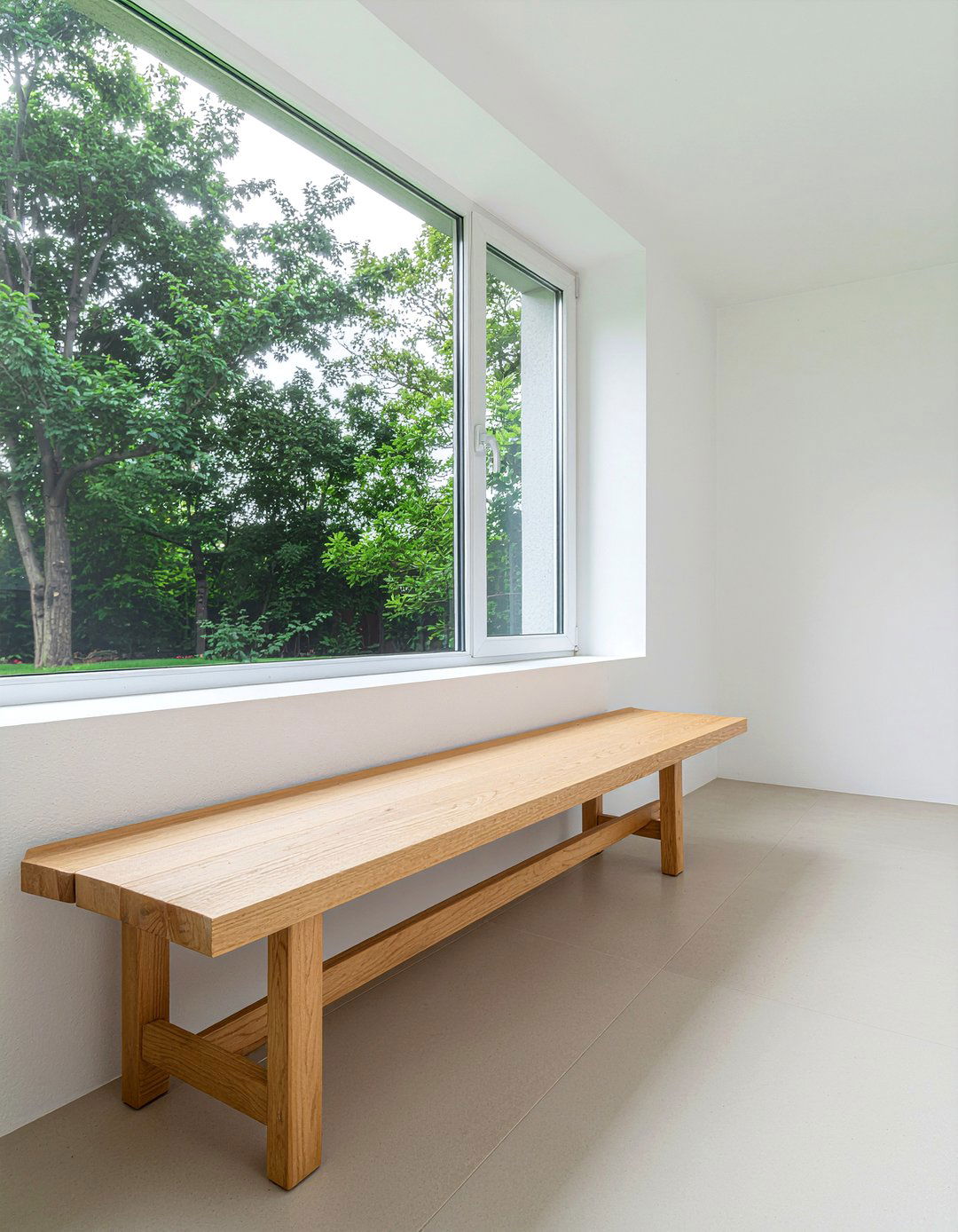 Minimalist wooden bench - 30 bathroom chair ideas