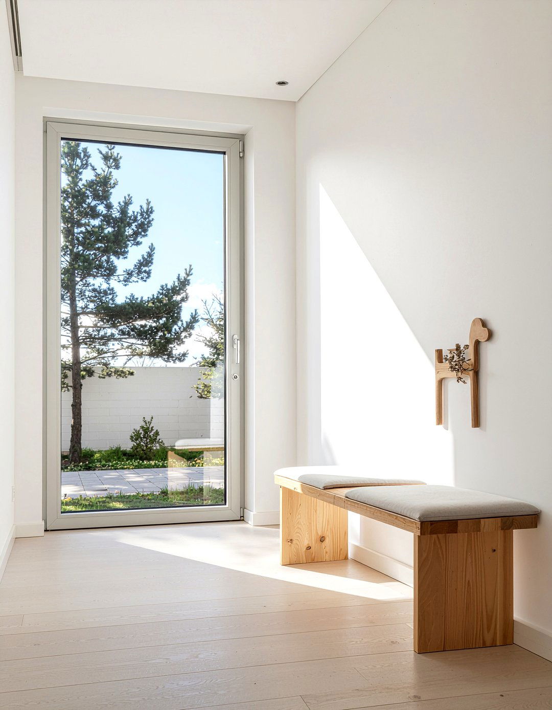 Minimalist wooden dog frame - 30 pet bed ideas