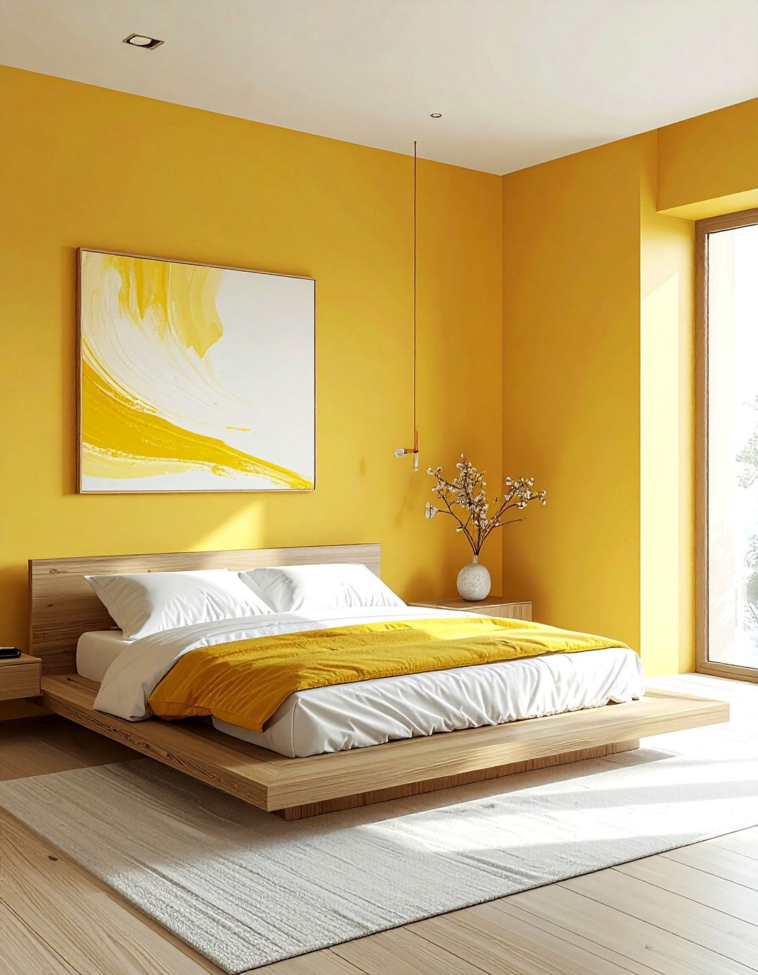Minimalist yellow bedroom - 30 yellow bedroom decor ideas