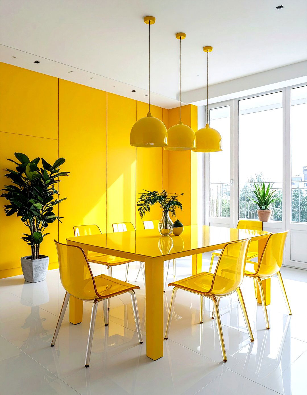 Minimalist yellow dining room - 30 yellow dining room ideas
