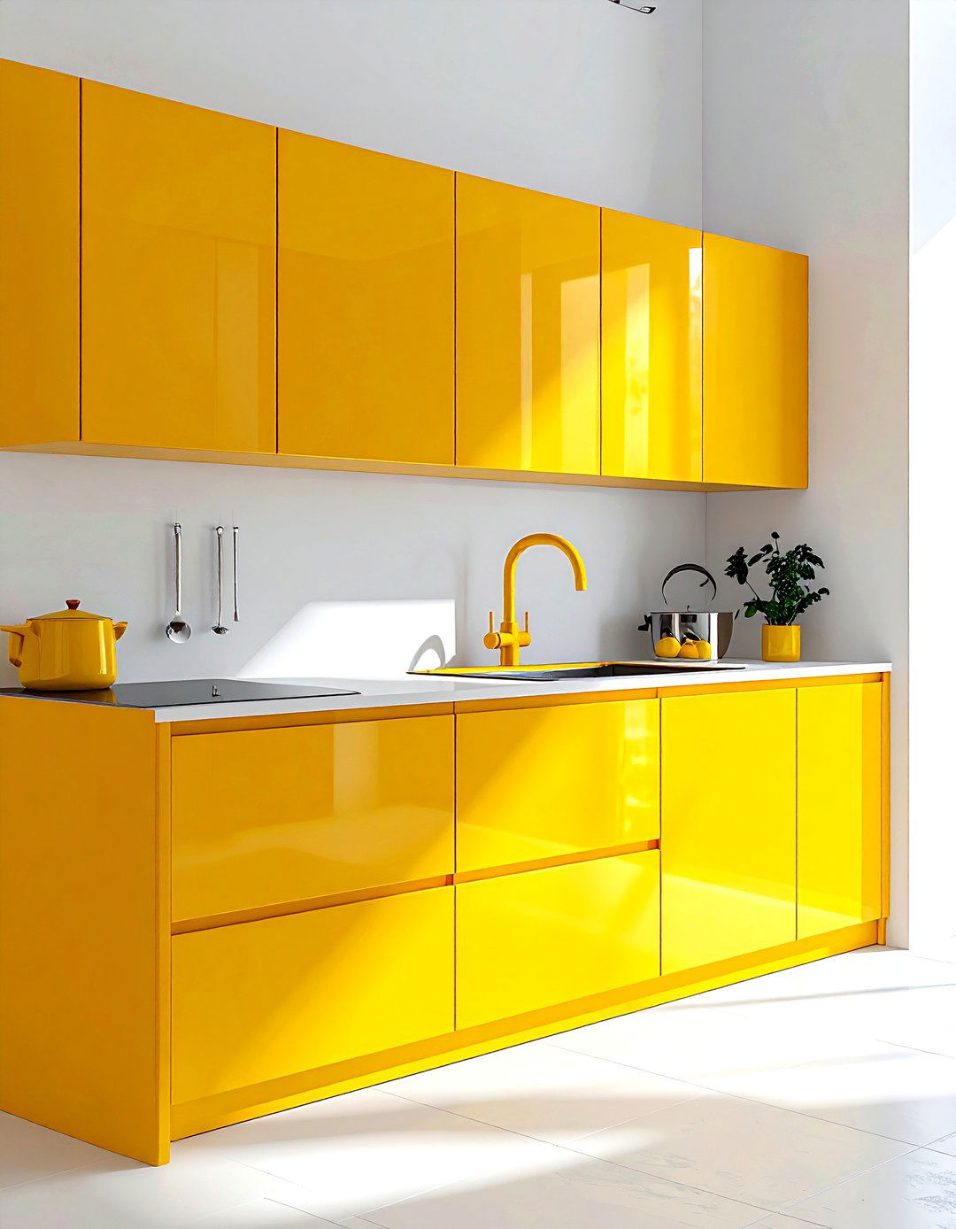 Minimalist yellow kitchen - 30 yellow kitchen decor ideas
