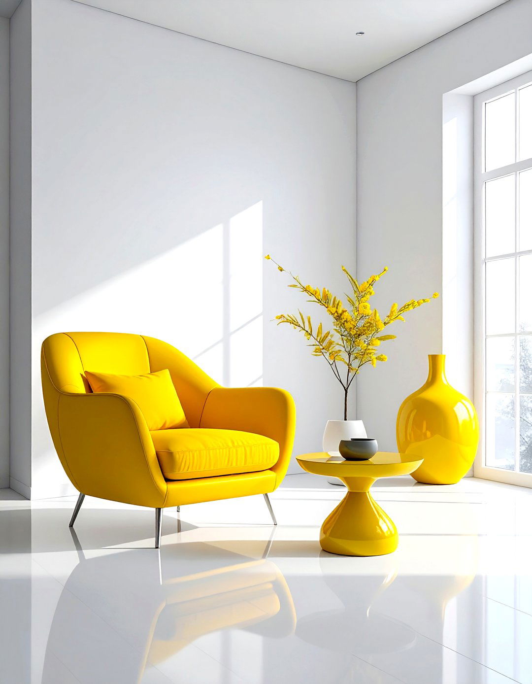 Minimalist yellow living room - 30 yellow living room decor ideas
