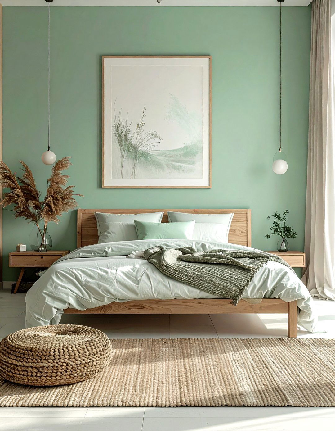 Mint Green Accent Wall - 30 mint decor ideas