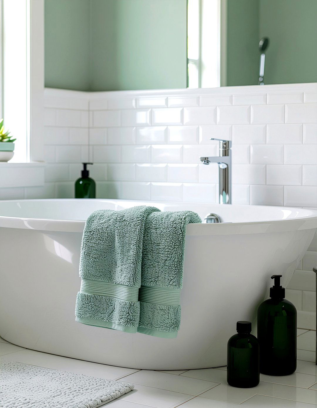 Mint Green Bathroom - 30 bathroom towel color ideas