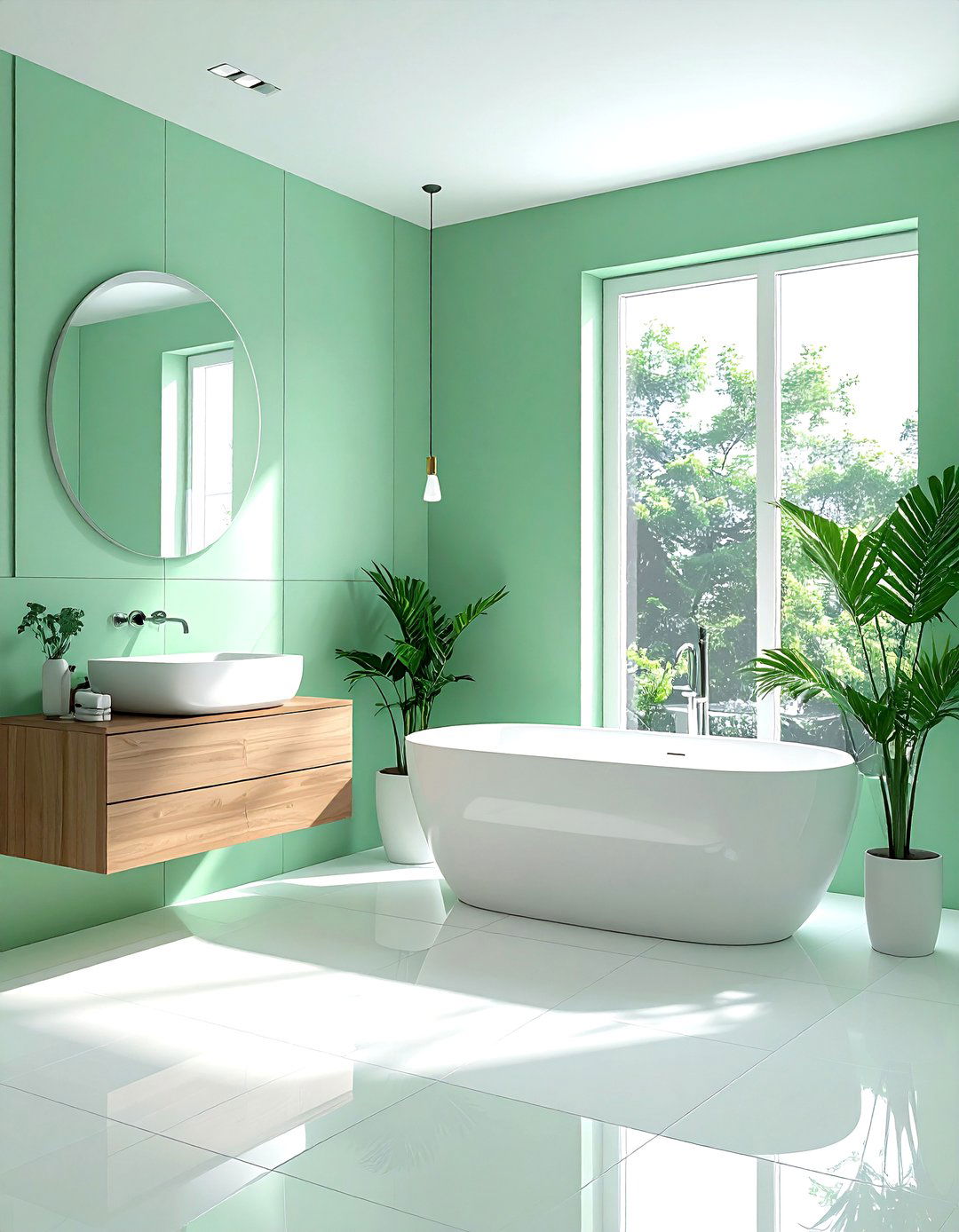 Mint Green Bathroom - 30 bathroom accent color ideas