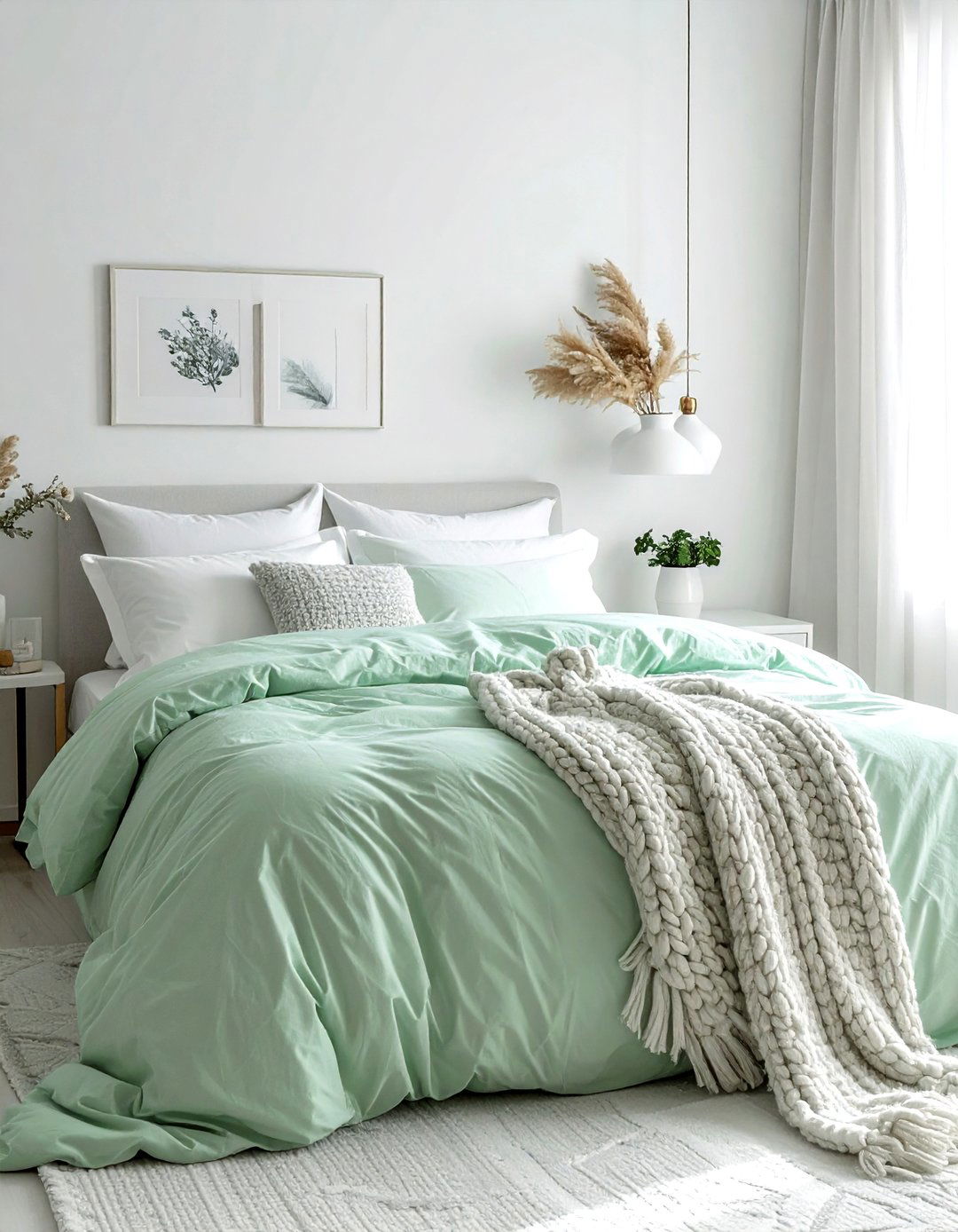 Mint Green Bedding - 30 mint decor ideas